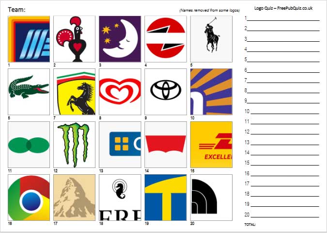 logos and names for logo quiz